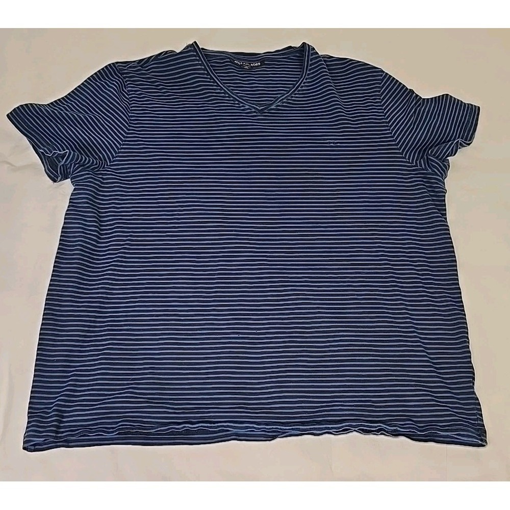 Michael Kors Women's XL Blue/Black Striped Shirt